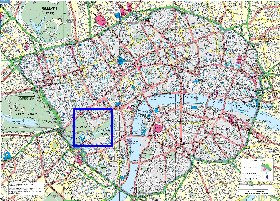 mapa de Londres em ingles