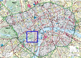 mapa de Londres em ingles