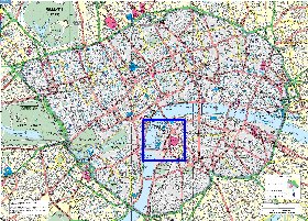 carte de Londres en anglais