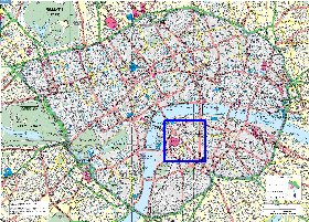 carte de Londres en anglais