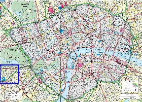 carte de Londres en anglais