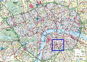 carte de Londres en anglais