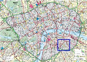 carte de Londres en anglais