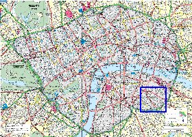 carte de Londres en anglais