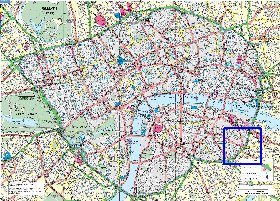 carte de Londres en anglais