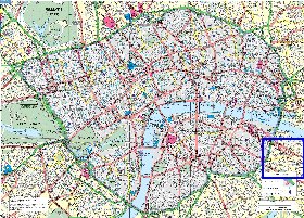 carte de Londres en anglais