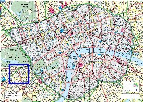 carte de Londres en anglais