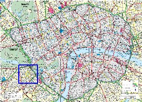 carte de Londres en anglais