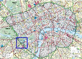 carte de Londres en anglais