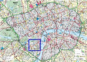 carte de Londres en anglais