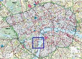 carte de Londres en anglais