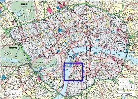 carte de Londres en anglais