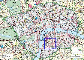 carte de Londres en anglais