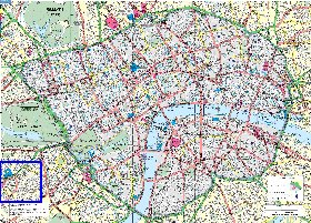 carte de Londres en anglais