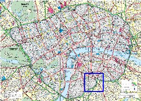 carte de Londres en anglais