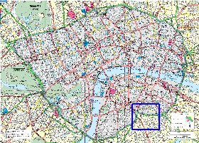 carte de Londres en anglais