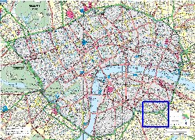 carte de Londres en anglais