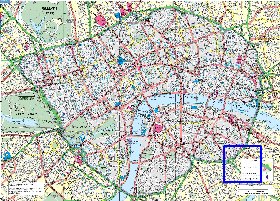 carte de Londres en anglais