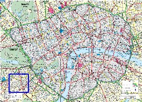 carte de Londres en anglais