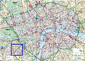 carte de Londres en anglais