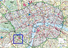 carte de Londres en anglais