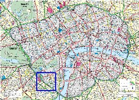 carte de Londres en anglais