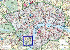 carte de Londres en anglais