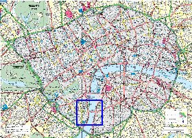 carte de Londres en anglais