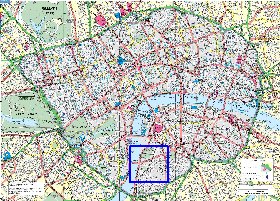 carte de Londres en anglais