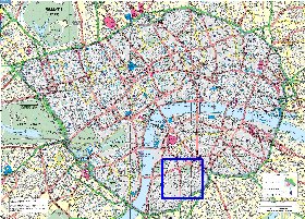 carte de Londres en anglais