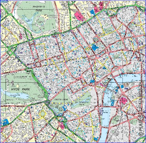 carte de Londres en anglais