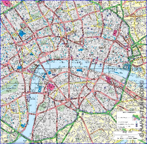 carte de Londres en anglais