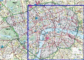 carte de Londres en anglais