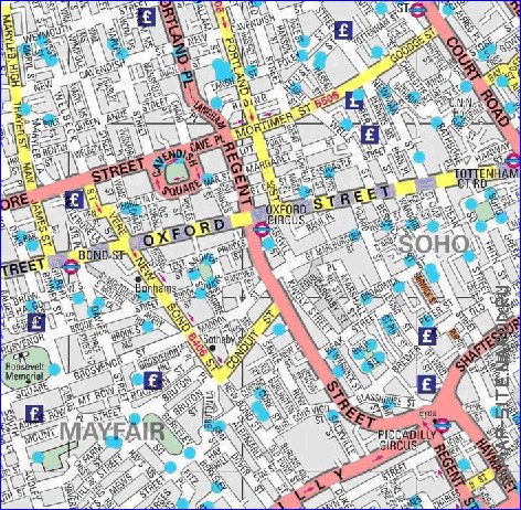 carte de Londres en anglais