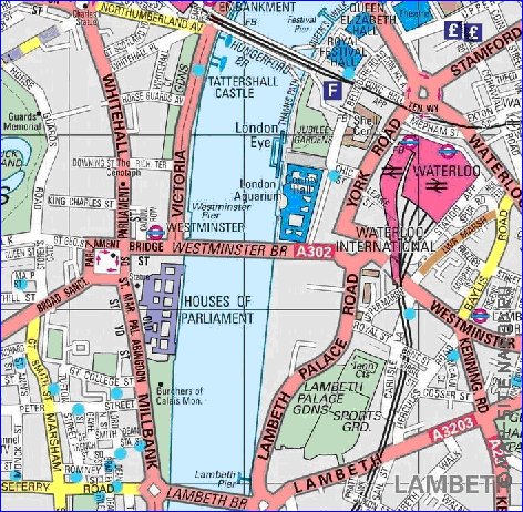 carte de Londres en anglais