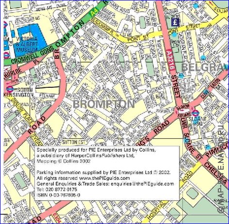 carte de Londres en anglais