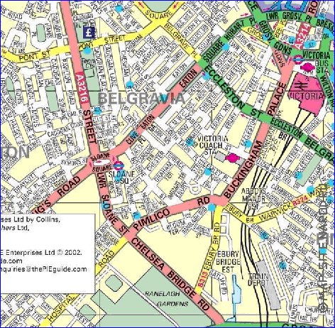 carte de Londres en anglais