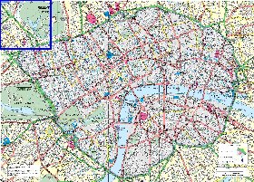 carte de Londres en anglais