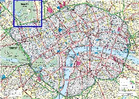 carte de Londres en anglais