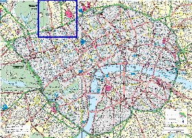 carte de Londres en anglais