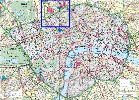 carte de Londres en anglais