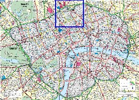 carte de Londres en anglais