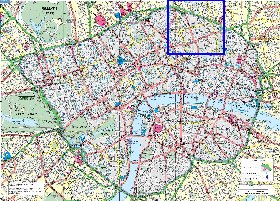 carte de Londres en anglais