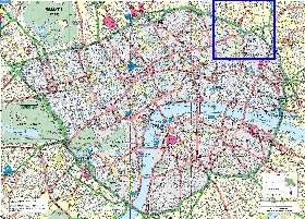 carte de Londres en anglais