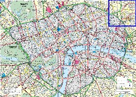 carte de Londres en anglais