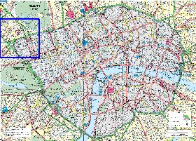 carte de Londres en anglais