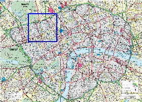 carte de Londres en anglais