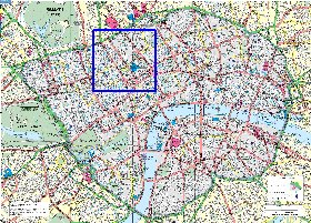 carte de Londres en anglais