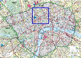 carte de Londres en anglais