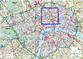 carte de Londres en anglais